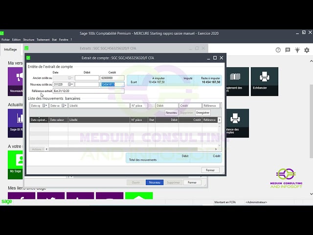 4 Extract Management: Entering a Bank Statement