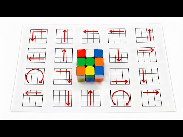 3x3 Puzzle Cube Solving Tutorial | Follow the Arrows