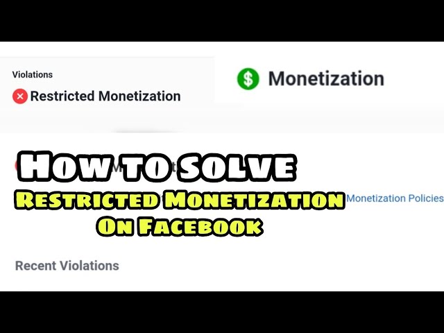 How To Solve Restricted Monetization FB | How To Recover Fb partner monetization policy