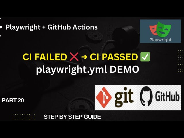 How to Run Only Smoke Tests in GitHub and Generate Report in Github Actioons | CI CD