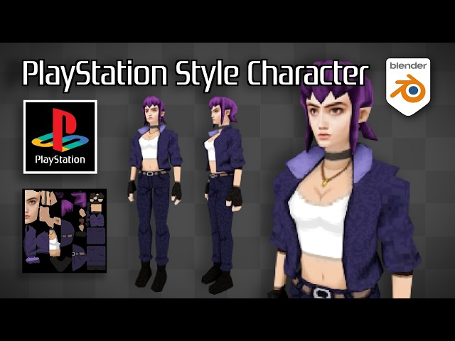 I Made a PS1-Style Character in Blender (Low Poly Retro Look)