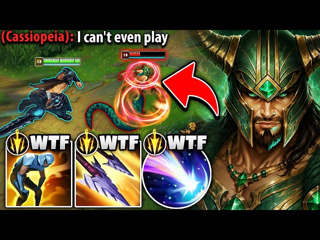 This guy picked barrier ignite Cassopeia top into the Rank 1 Tryndamere... BIG MISTAKE!