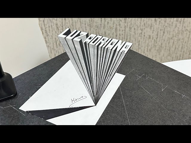 Mind-Blowing 3D Name Anamorphic Art – LUZ ADRIANA ✏️✨