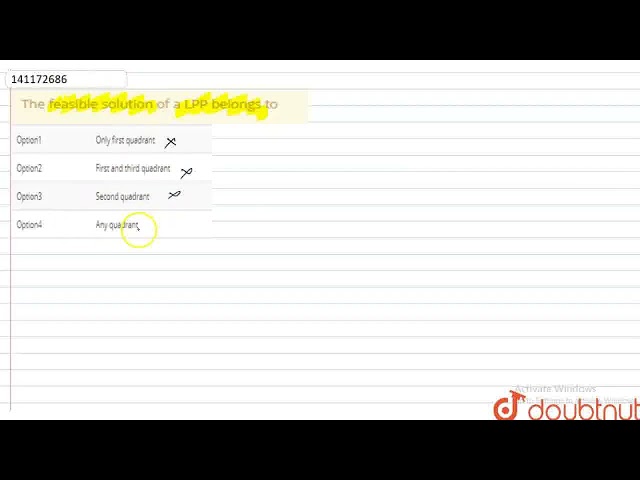 The feasible solution of a LPP belongs to  | CLASS 12 | LINEAR PROGRAMMING | MATHS | Doubtnut