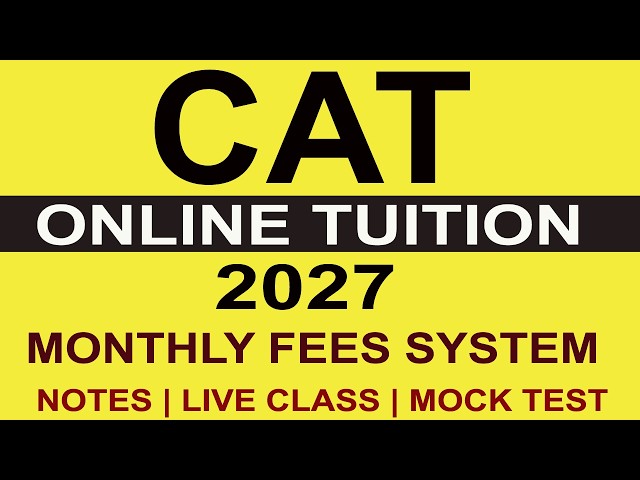 CAT EXAM ONLINE TUITION 2027 | LIVE CLASS | MOCK TEST