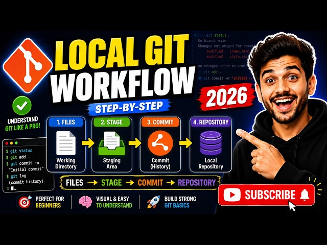 Local Git Workflow Explained | Complete Beginner Guide (2026)