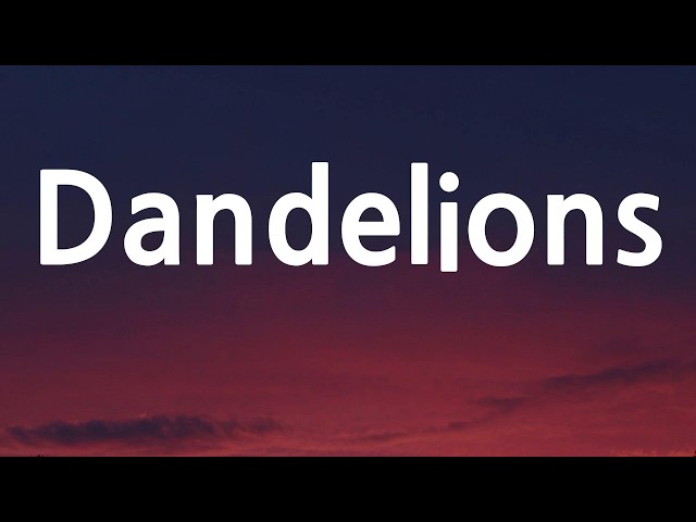 Ruth B. - Dandelions (Lyrics)
