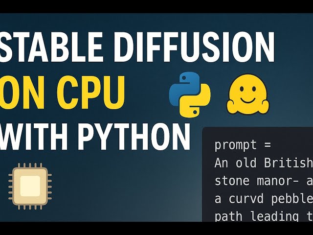"How to Run Stable Diffusion on CPU with Python | AI Image Generation Without a GPU!"