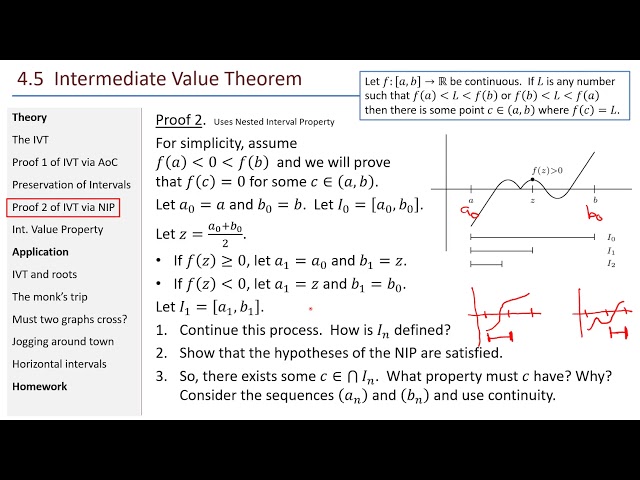 Math 441 - 4.5 Intermediate Value Theorem