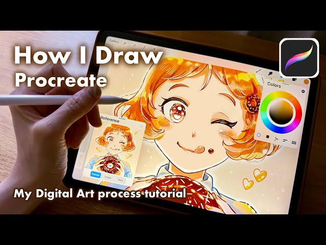 【Full Tutorial】How I Draw an Anime Girl in Procreate | My Digital Art Process 🍩