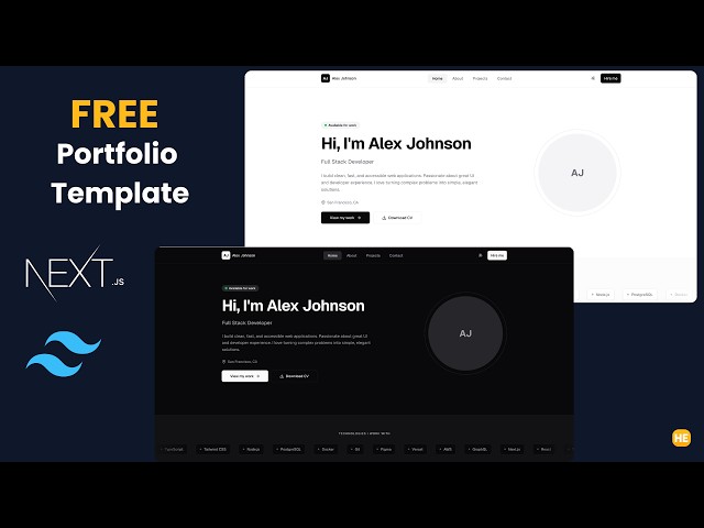 I Built a Free Developer Portfolio with Next.js 16 + Tailwind CSS — Source Code Included