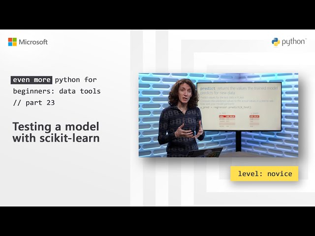 Testing a model with scikit-learn | Even More Python for Beginners - Data Tools [23 of 31]
