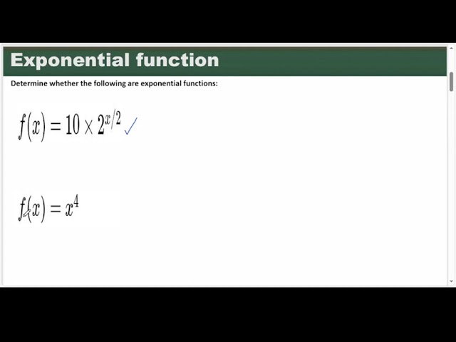 Exponential function 