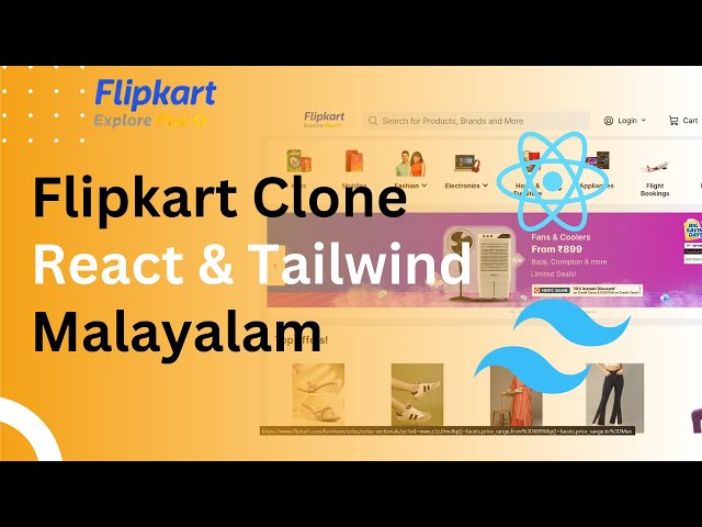 Flipkart Clone React Malayalam Tutorial | React Tutorial Malayalam 2025 | Tailwind and React JS
