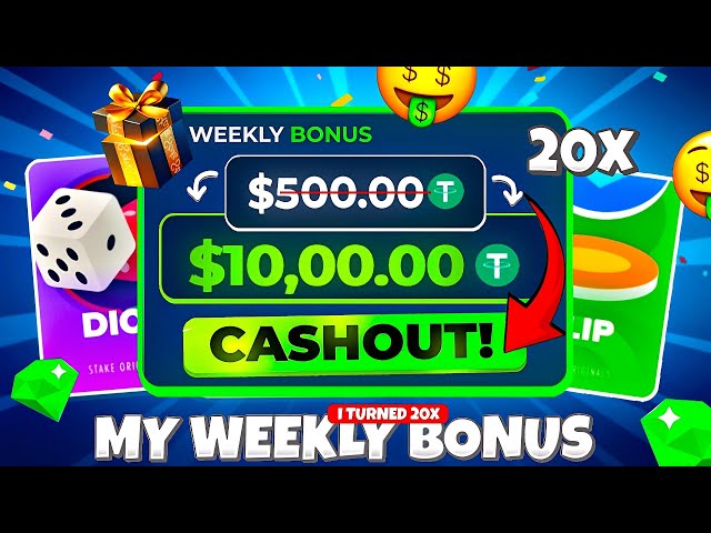 $500 To $10,000 Challenge On Stake | I Turned My Weekly Bonus Into 20x | Low Balance Strategy