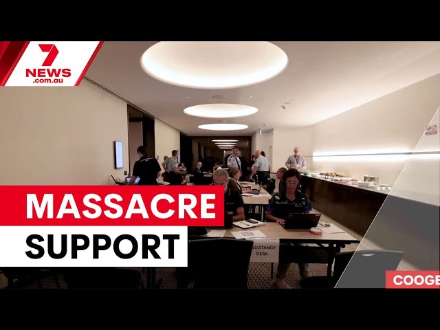 Police set up support centre after massacre | 7NEWS