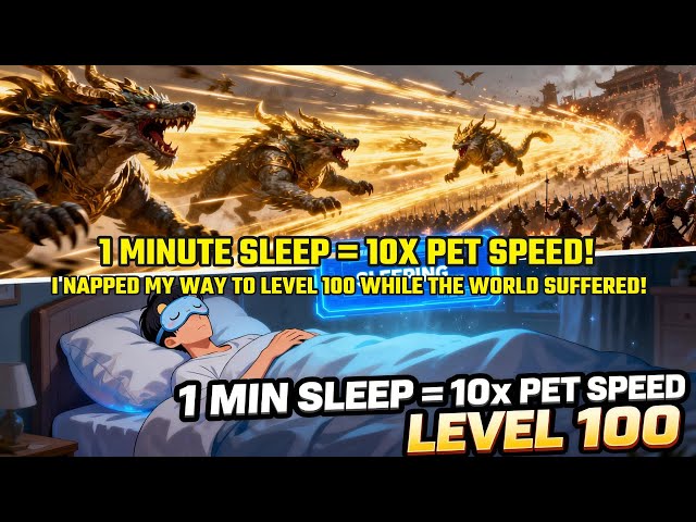 1 MINUTE SLEEP = 10x PET SPEED! I Napped My Way to Level 100 While the World Suffered!