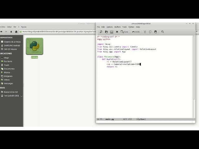 Python Kivy -  Utilización de cámaras