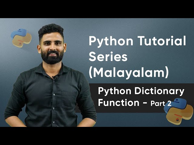 Part 27 | Python Dictionary Function - Part 2 | Python Malayalam Tutorial Series
