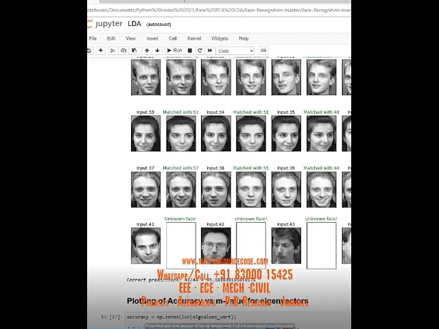 Face recognition using PCA and LDA #python #python3 #pythonprogramming #pythontutorial #pca #lda