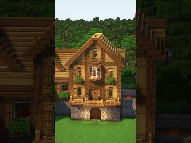 Minecraft Starter House🏠 Get the new 3D build guide now link in bio 📝​ #minecraft