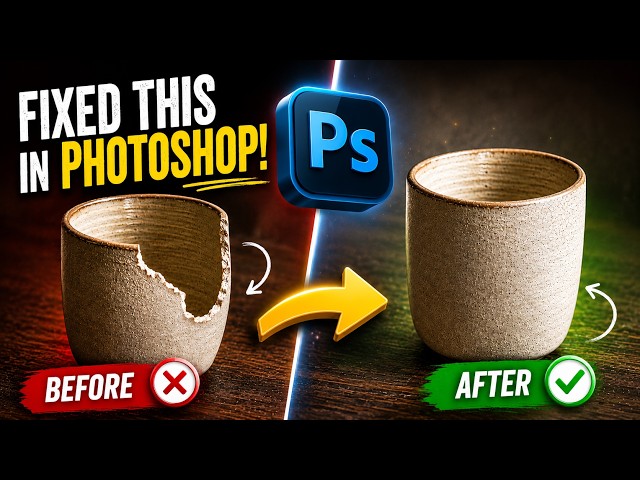 How to Repair Broken Objects in Photoshop | Easy Generative Fill Tutorial #photoshop #tutorial