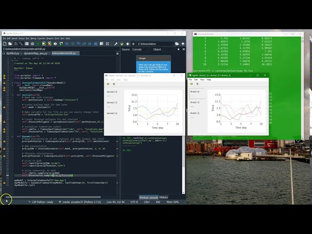 Report time series tables for sample locations in dynamic mapstacks with PCRaster Python