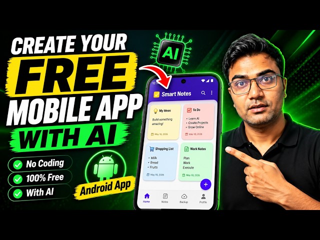 Create Your FREE Mobile App With AI 2026 | Google AI Studio Tutorial | Mobile App Kaise Banate Hai