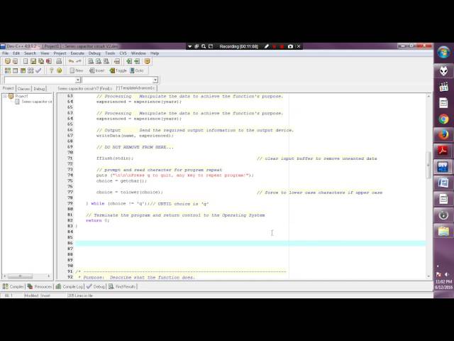 Dev C (Part 1) -  Introduction to functions