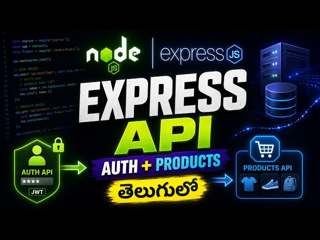 Build REST APIs with Node.js & Express.js | Authentication + Product CRUD API