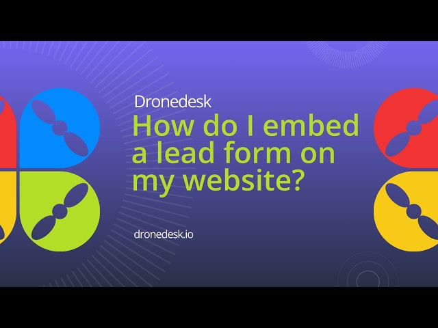 How do I embed a lead form on my website?