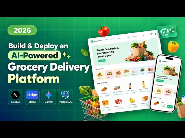 Build & Deploy a Fullstack AI-Powered Grocery Delivery Platform | Next.js 16, Stripe, Gemini AI