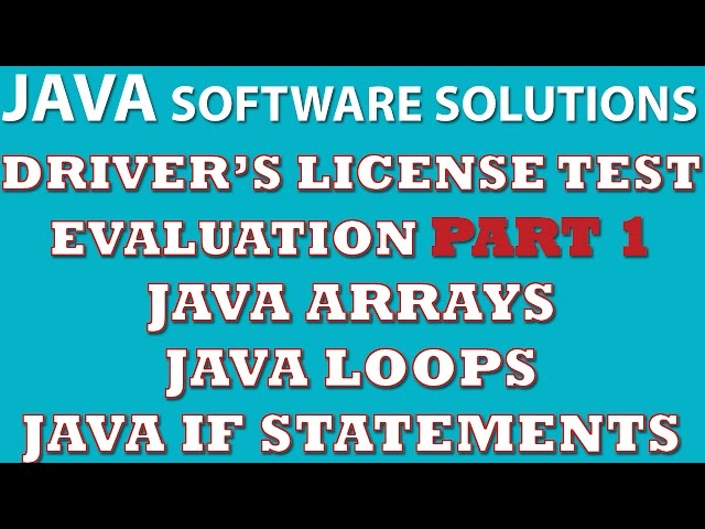 Java Programming Challenge Part 1: Driver's License Test Evaluation (Java arrays, loops)