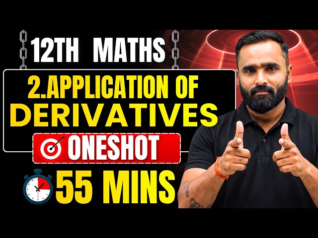 12th MATHS 02|2.Application of  Derivatives | Oneshot| Pradeep  Sir