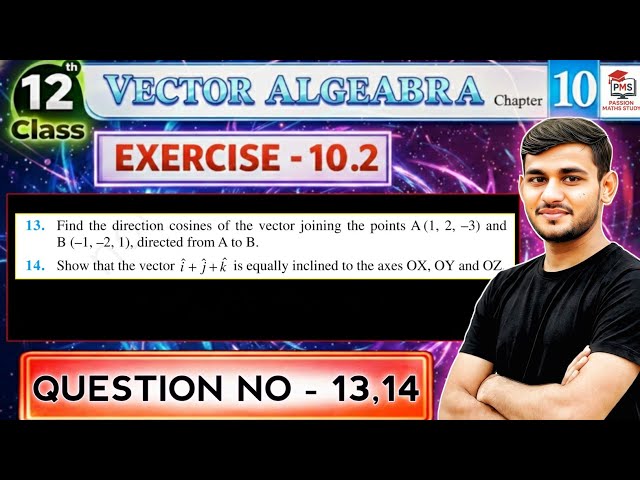 Class 12 Ex 10.2 Q13 & 14 Math | Vector Algebra | Q13 Ex 10.2 Class 12 Math | Ex 10.2 Q14 Class 12