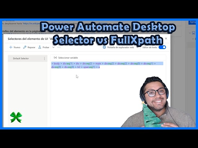 Power Automate Desktop: Selector Web falla || Usar Full Xpath