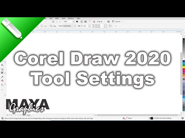 Coreldraw 2021 tool settings | Coreldraw 2021 tutorial | Default tool settings in corel draw
