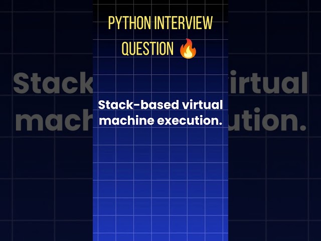 Python Interview Question 🔥 What Is Python’s Execution Model? | Bytecode & PVM | SSLABS