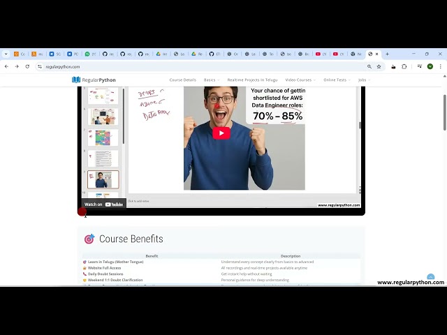 Python + AWS Data Engineer Full Course in Telugu | Real-Time Projects | Job Oriented Training
