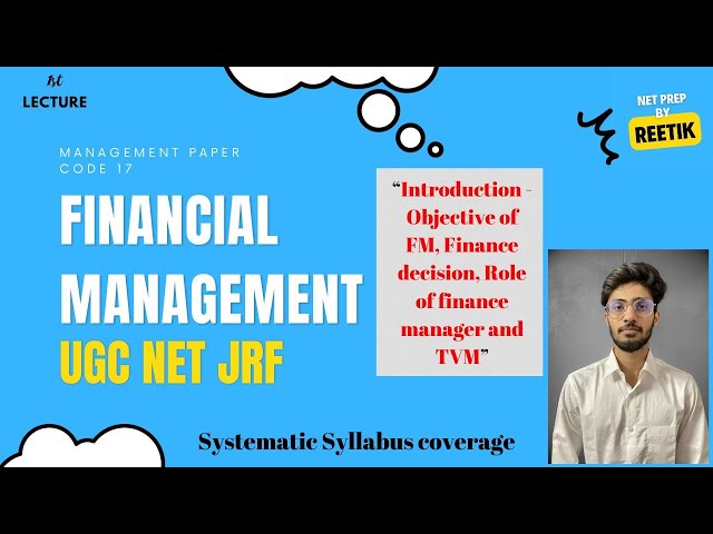 #1 Introduction - Financial management | UGC NET JRF Management | NETPREPBYREETIK