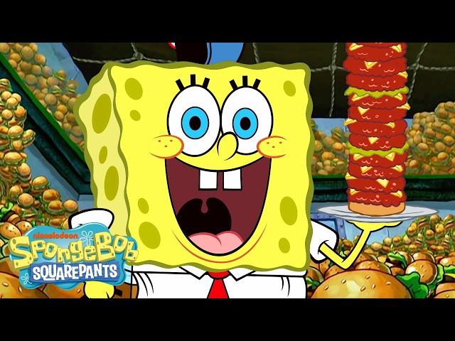 SpongeBob Locked In at the Krusty Krab 🫡🍔 | 45 Minutes | SpongeBob