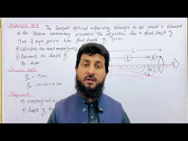 Magnification of Telescope Numericals | Example 12.9 & Assignment 12.9 Solved | Class 10 Physics