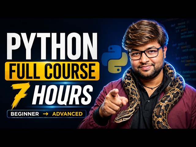 Python Full Course 🐍 Learn Python from Beginner to Advanced in 7 Hours