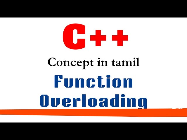 Function overloading in c++|concept in tamil|pridetech