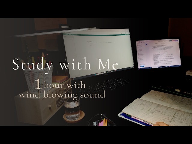 🌿 1 hour Study with Me | 50/10 pomodoro technique with timer | lofi music during breaks