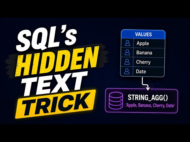 STRING_AGG() in SQL Server | Combine Multiple Rows into One String | SSMS Tutorial
