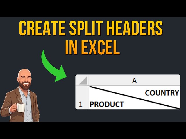 How to Split Cells Diagonally to Create Dual Headers in Excel