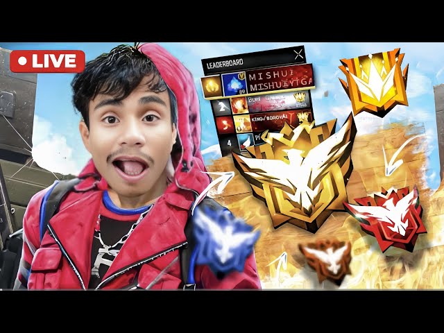 New Grandmaster Top 1 Push V Badge Lobby ❤ FF LIVE ✌ Free Fire LIVE! #shortsfeed  #freefire #mishuyt