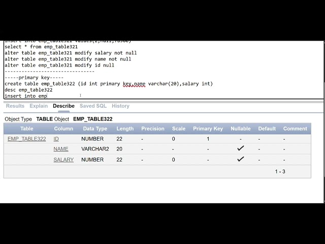 Constraints in SQL  |  NOT NULL ,   Unique , primary key in sql | SQL constraint in oracle