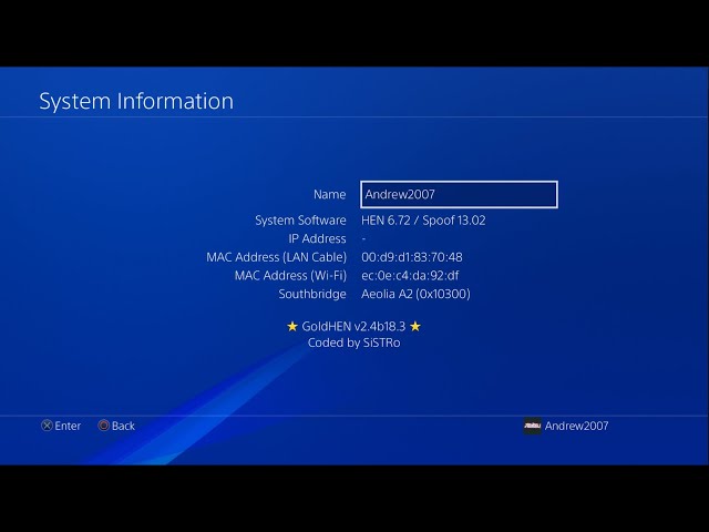 PS4 Jailbreak Spoofed To Jailbreak 13.02 GoldHEN